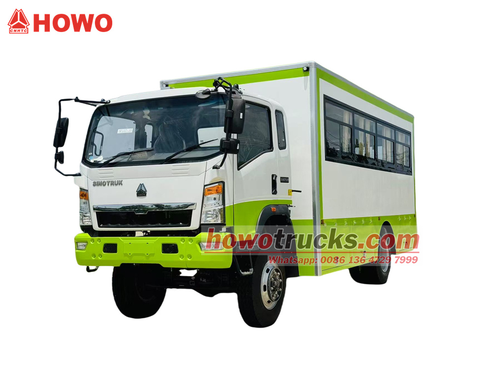 Howo 4x4 drive soldier troop carrier truck