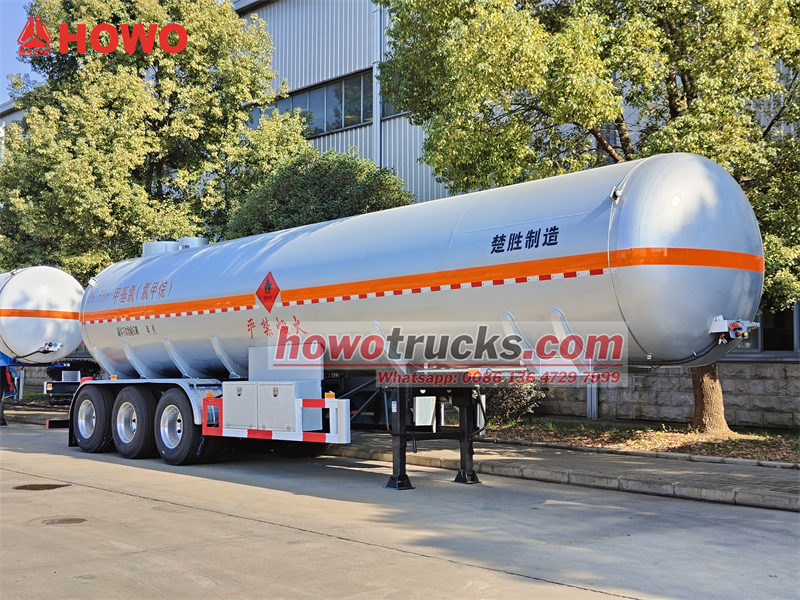 3 axles 40CBM chemical liquid tank semitrailer