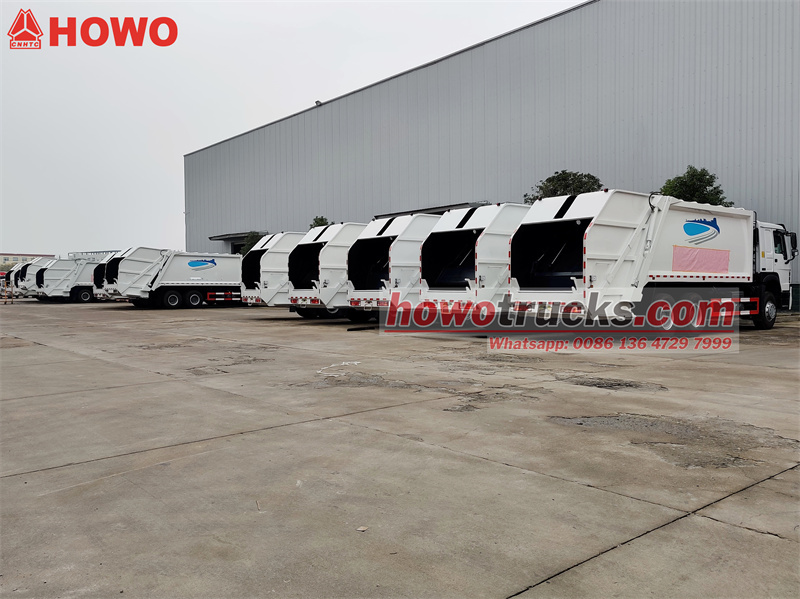 howo 6x4 rear loader compactor truck