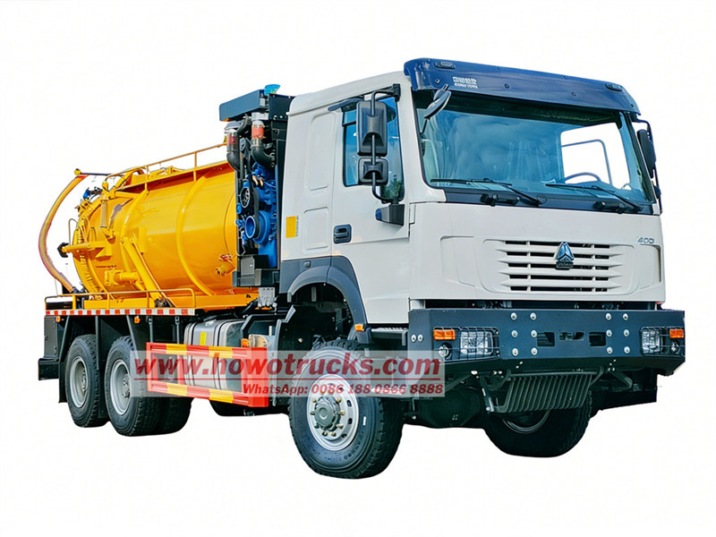HOWO 6x6 offroad sewer jetting truck