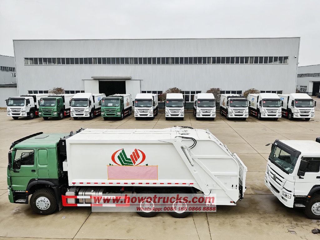 29 unit howo garbage compactor trucks for Ethiopia