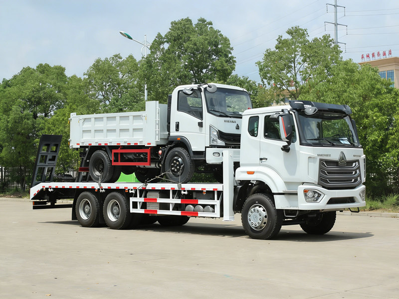 HOWO self loading flatbed truck applications