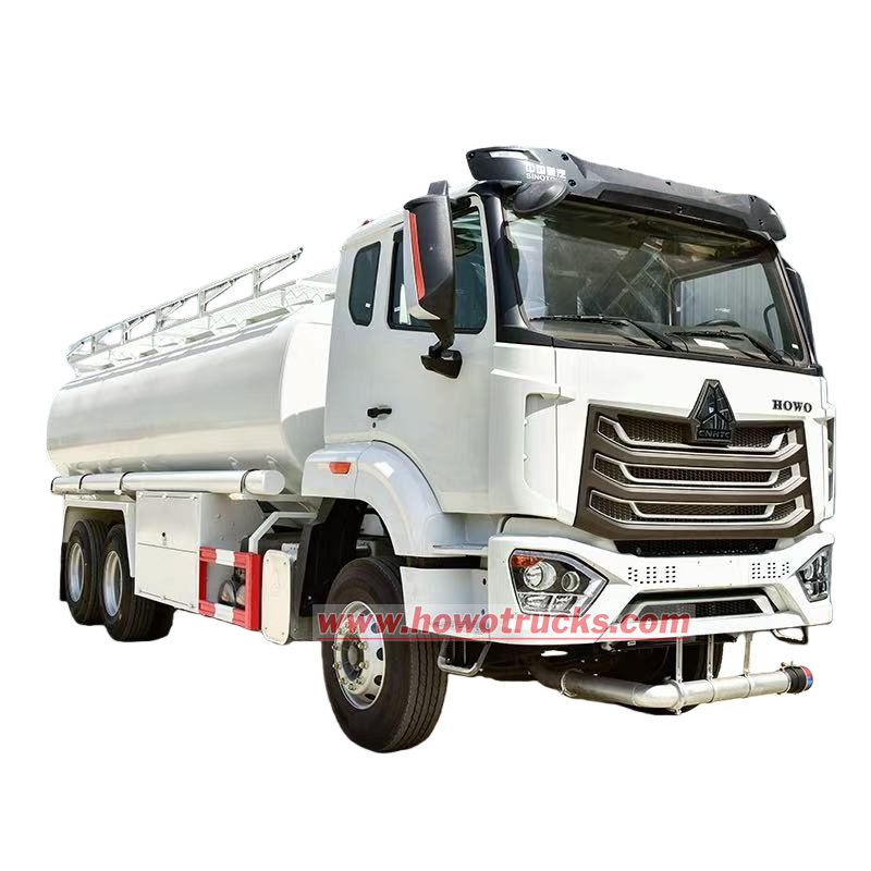 Howo 4x2, 6x4 and 8x4 drive fuel tanker truck technical drawing
