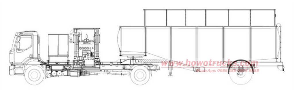 Howo tractor with 40000Liters Aircraft refueling tanker semitrailer