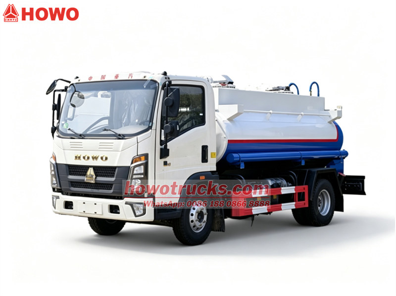 HOWO 5000L steel water hauling tanker - CS LASTBILAR